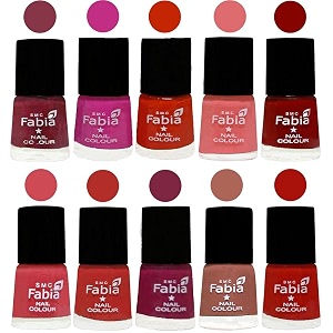 nail paint  glossy amp shine nail polish combo 6 ml each - set of 10 multicolor05392