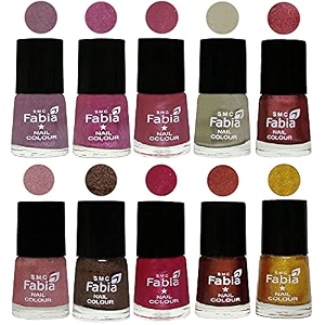 nail paint  glossy amp shine nail polish combo 6 ml each - set of 10 multicolor05791