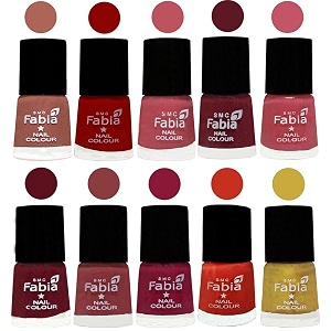 nail paint  glossy amp shine nail polish combo 6 ml each - set of 10 multicolor05513