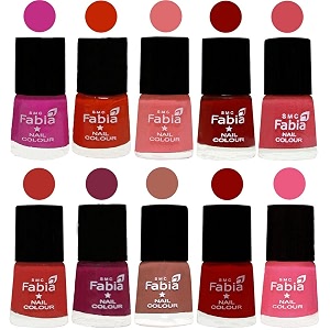 nail paint  glossy amp shine nail polish combo 6 ml each - set of 10 multicolor05414