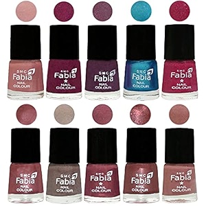 nail paint  glossy amp shine nail polish combo 6 ml each - set of 10 multicolor05308