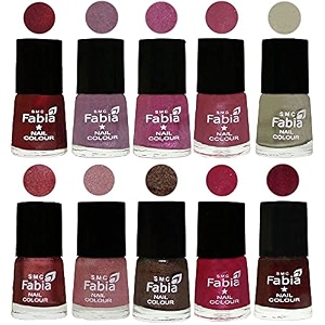 nail paint  glossy amp shine nail polish combo 6 ml each - set of 10 multicolor05764