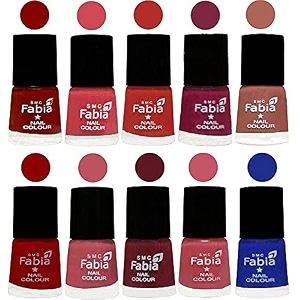 nail paint  glossy amp shine nail polish combo 6 ml each - set of 10 multicolor05465