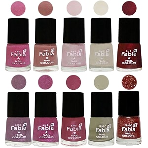 nail paint  glossy amp shine nail polish combo 6 ml each - set of 10 multicolor05684