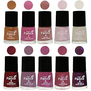 nail paint  glossy amp shine nail polish combo 6 ml each - set of 10 multicolor05653