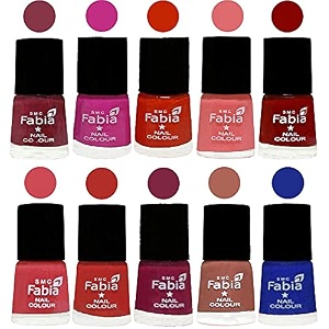 nail paint  glossy amp shine nail polish combo 6 ml each - set of 10 multicolor05399