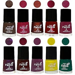 nail paint  glossy amp shine nail polish combo 6 ml each - set of 10 multicolor05881