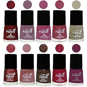 nail paint  glossy amp shine nail polish combo 6 ml each - set of 10 multicolor05767