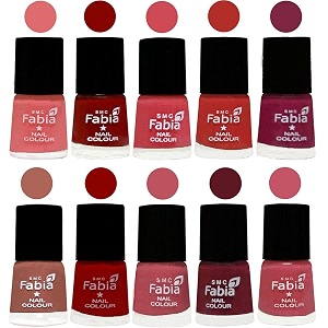 nail paint  glossy amp shine nail polish combo 6 ml each - set of 10 multicolor05438