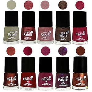 nail paint  glossy amp shine nail polish combo 6 ml each - set of 10 multicolor05843