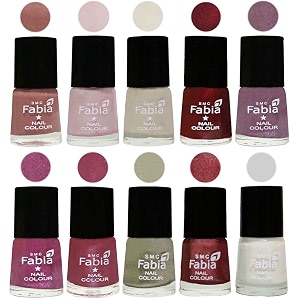 nail paint  glossy amp shine nail polish combo 6 ml each - set of 10 multicolor05715