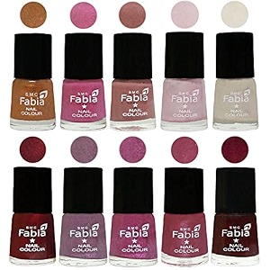nail paint  glossy amp shine nail polish combo 6 ml each - set of 10 multicolor05654