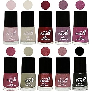 nail paint  glossy amp shine nail polish combo 6 ml each - set of 10 multicolor05736