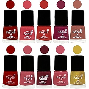 nail paint  glossy amp shine nail polish combo 6 ml each - set of 10 multicolor05463