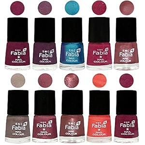 nail paint  glossy amp shine nail polish combo 6 ml each - set of 10 multicolor05357