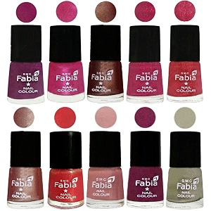 nail paint  glossy amp shine nail polish combo 6 ml each - set of 10 multicolor05042