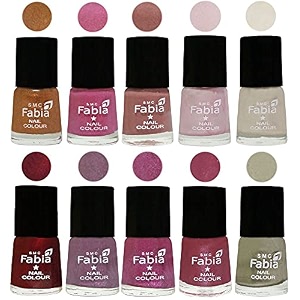 nail paint  glossy amp shine nail polish combo 6 ml each - set of 10 multicolor05645