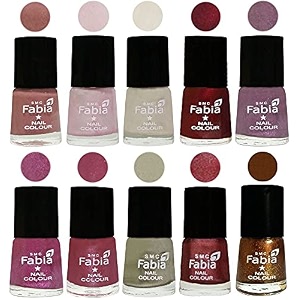 nail paint  glossy amp shine nail polish combo 6 ml each - set of 10 multicolor05711