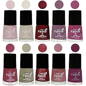 nail paint  glossy amp shine nail polish combo 6 ml each - set of 10 multicolor05726