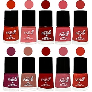nail paint  glossy amp shine nail polish combo 6 ml each - set of 10 multicolor05426
