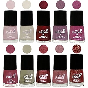 nail paint  glossy amp shine nail polish combo 6 ml each - set of 10 multicolor05729