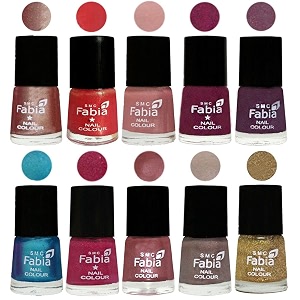 nail paint  glossy amp shine nail polish combo 6 ml each - set of 10 multicolor05263