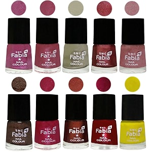 nail paint  glossy amp shine nail polish combo 6 ml each - set of 10 multicolor05803