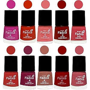 nail paint  glossy amp shine nail polish combo 6 ml each - set of 10 multicolor05403