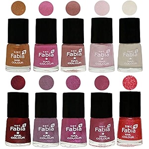 nail paint  glossy amp shine nail polish combo 6 ml each - set of 10 multicolor05661