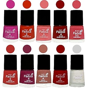 nail paint  glossy amp shine nail polish combo 6 ml each - set of 10 multicolor05419