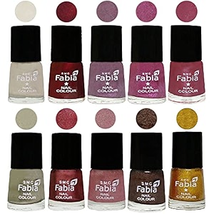 nail paint  glossy amp shine nail polish combo 6 ml each - set of 10 multicolor05752