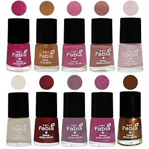 nail paint  glossy amp shine nail polish combo 6 ml each - set of 10 multicolor05639