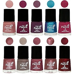 nail paint  glossy amp shine nail polish combo 6 ml each - set of 10 multicolor05311