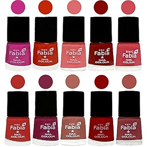 nail paint  glossy amp shine nail polish combo 6 ml each - set of 10 multicolor05411