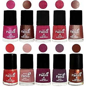 nail paint  glossy amp shine nail polish combo 6 ml each - set of 10 multicolor05102