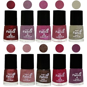 nail paint  glossy amp shine nail polish combo 6 ml each - set of 10 multicolor05765
