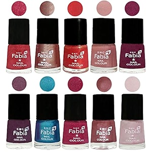 nail paint  glossy amp shine nail polish combo 6 ml each - set of 10 multicolor05198