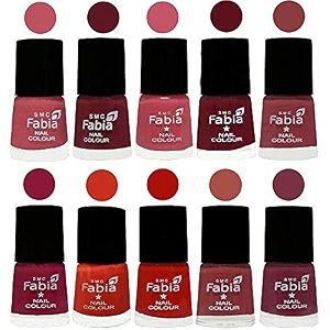 nail paint  glossy amp shine nail polish combo 6 ml each - set of 10 multicolor05529