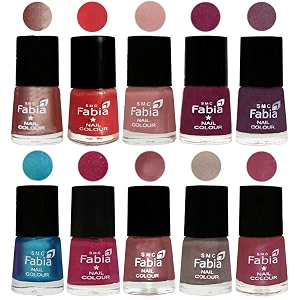 nail paint  glossy amp shine nail polish combo 6 ml each - set of 10 multicolor05241