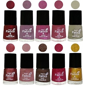 nail paint  glossy amp shine nail polish combo 6 ml each - set of 10 multicolor05772