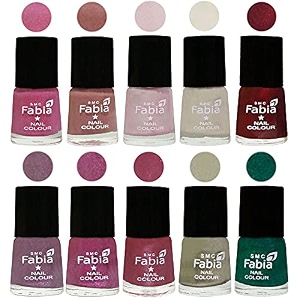 nail paint  glossy amp shine nail polish combo 6 ml each - set of 10 multicolor05683