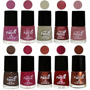nail paint  glossy amp shine nail polish combo 6 ml each - set of 10 multicolor05810