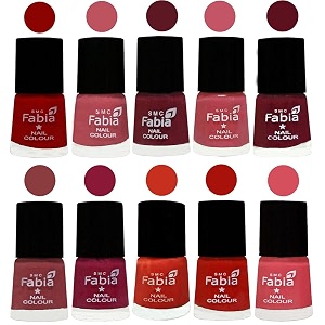 nail paint  glossy amp shine nail polish combo 6 ml each - set of 10 multicolor05521