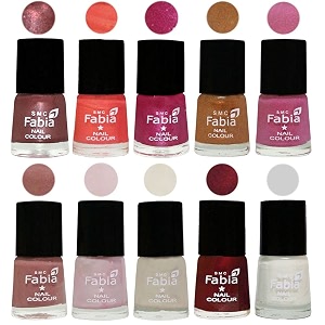 nail paint  glossy amp shine nail polish combo 6 ml each - set of 10 multicolor05590
