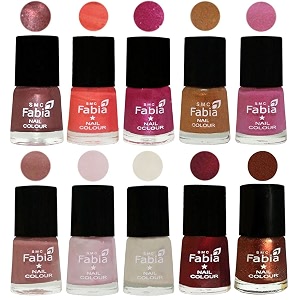 nail paint  glossy amp shine nail polish combo 6 ml each - set of 10 multicolor05585