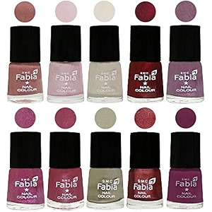 nail paint  glossy amp shine nail polish combo 6 ml each - set of 10 multicolor05704