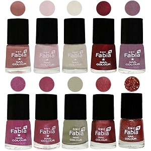 nail paint  glossy amp shine nail polish combo 6 ml each - set of 10 multicolor05707