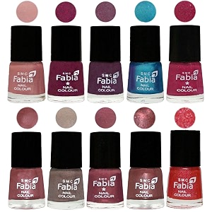 nail paint  glossy amp shine nail polish combo 6 ml each - set of 10 multicolor05331