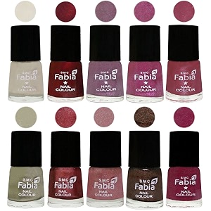nail paint  glossy amp shine nail polish combo 6 ml each - set of 10 multicolor05742