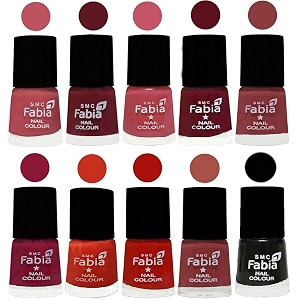 nail paint  glossy amp shine nail polish combo 6 ml each - set of 10 multicolor05537